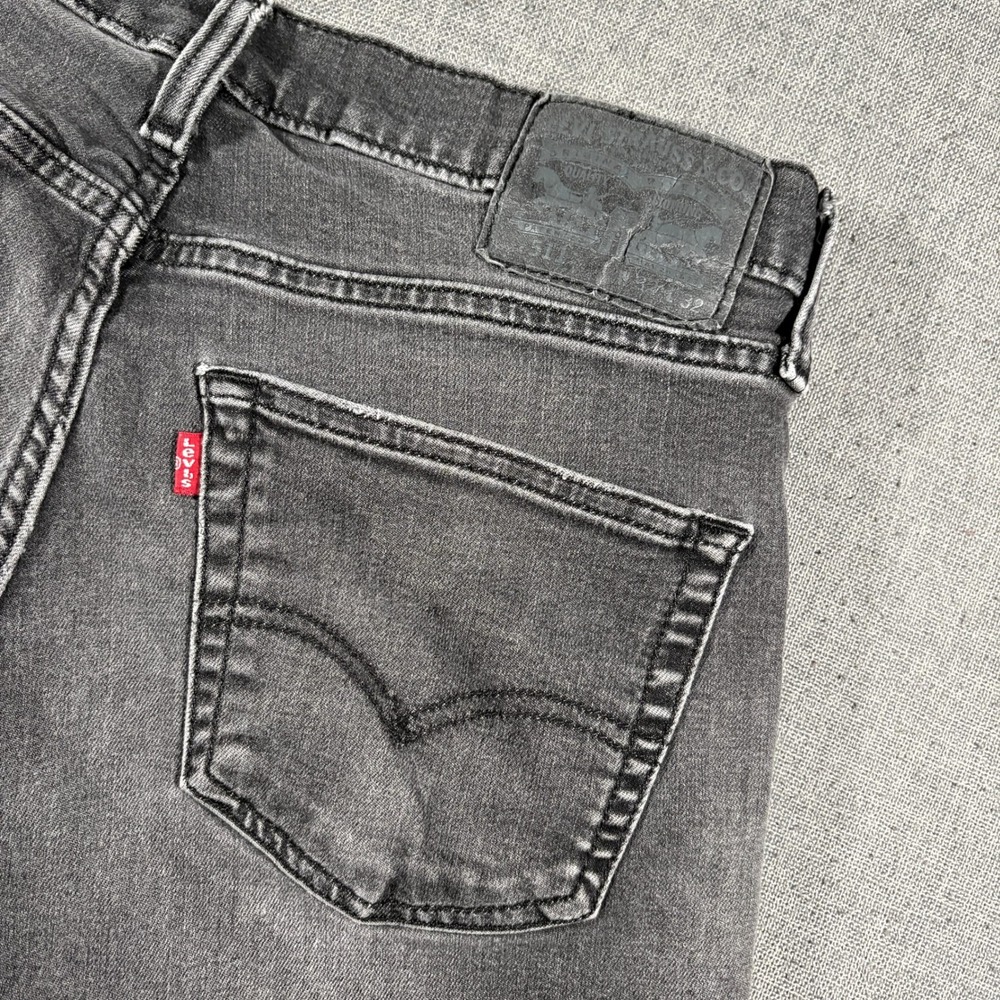 Levi's 511 Slim Fit Jeans Mens W32 L32 Faded Black Stretch Denim 04511-3096